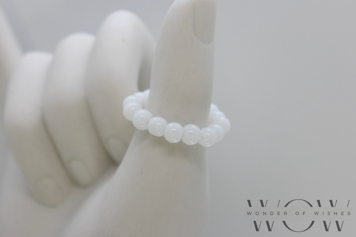 Ring Natursteinperlen (3-4mm)