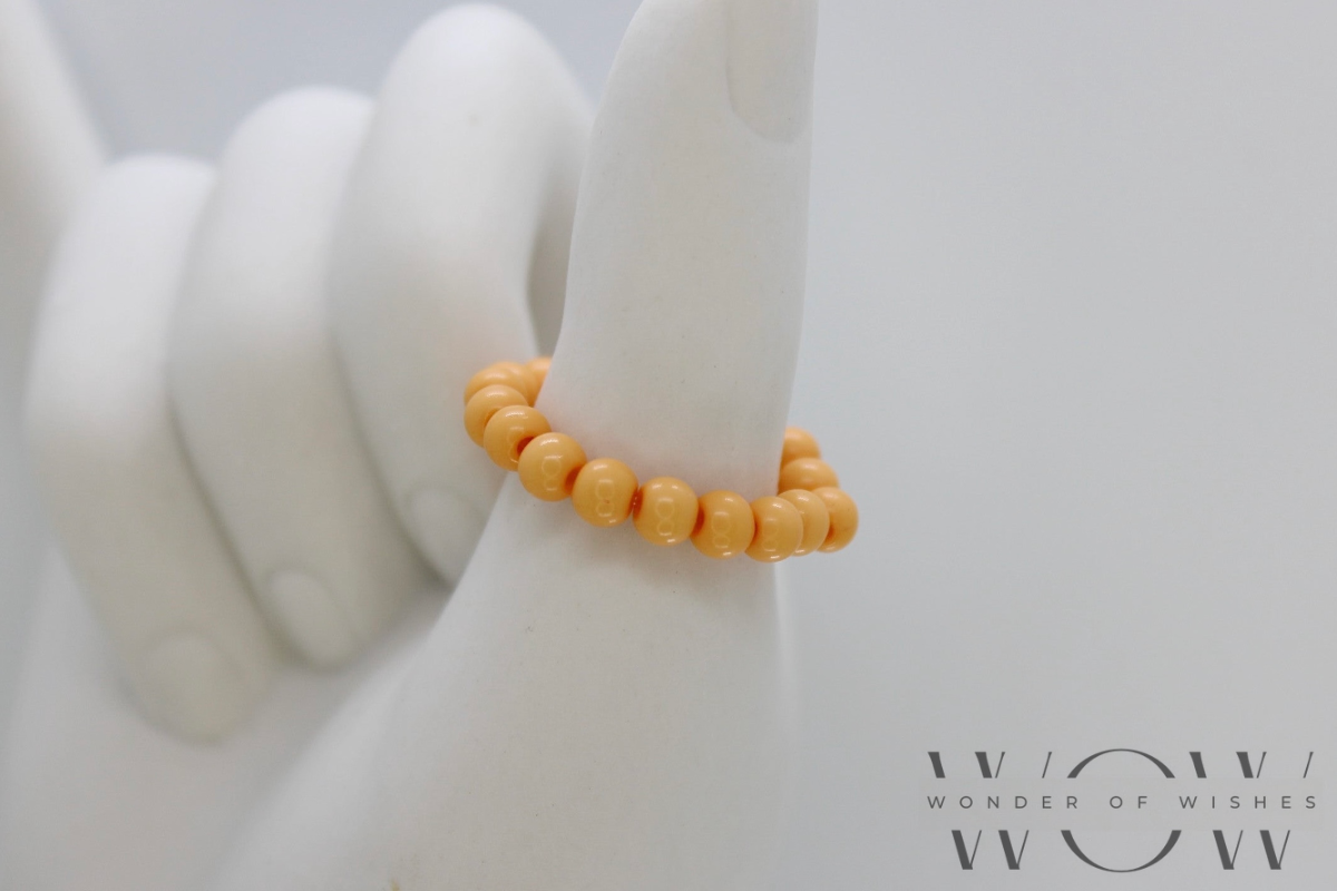 Ring Natursteinperlen (3-4mm)