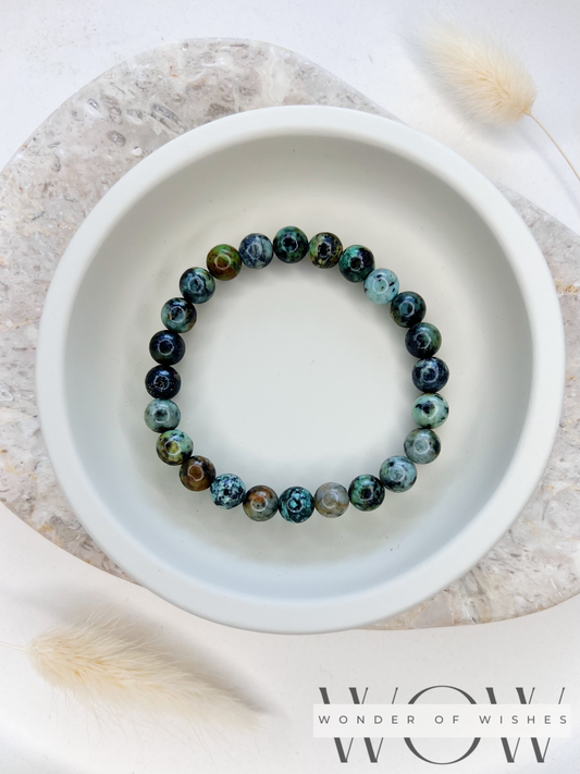 Naturstein Grüner Jade Herren Armband