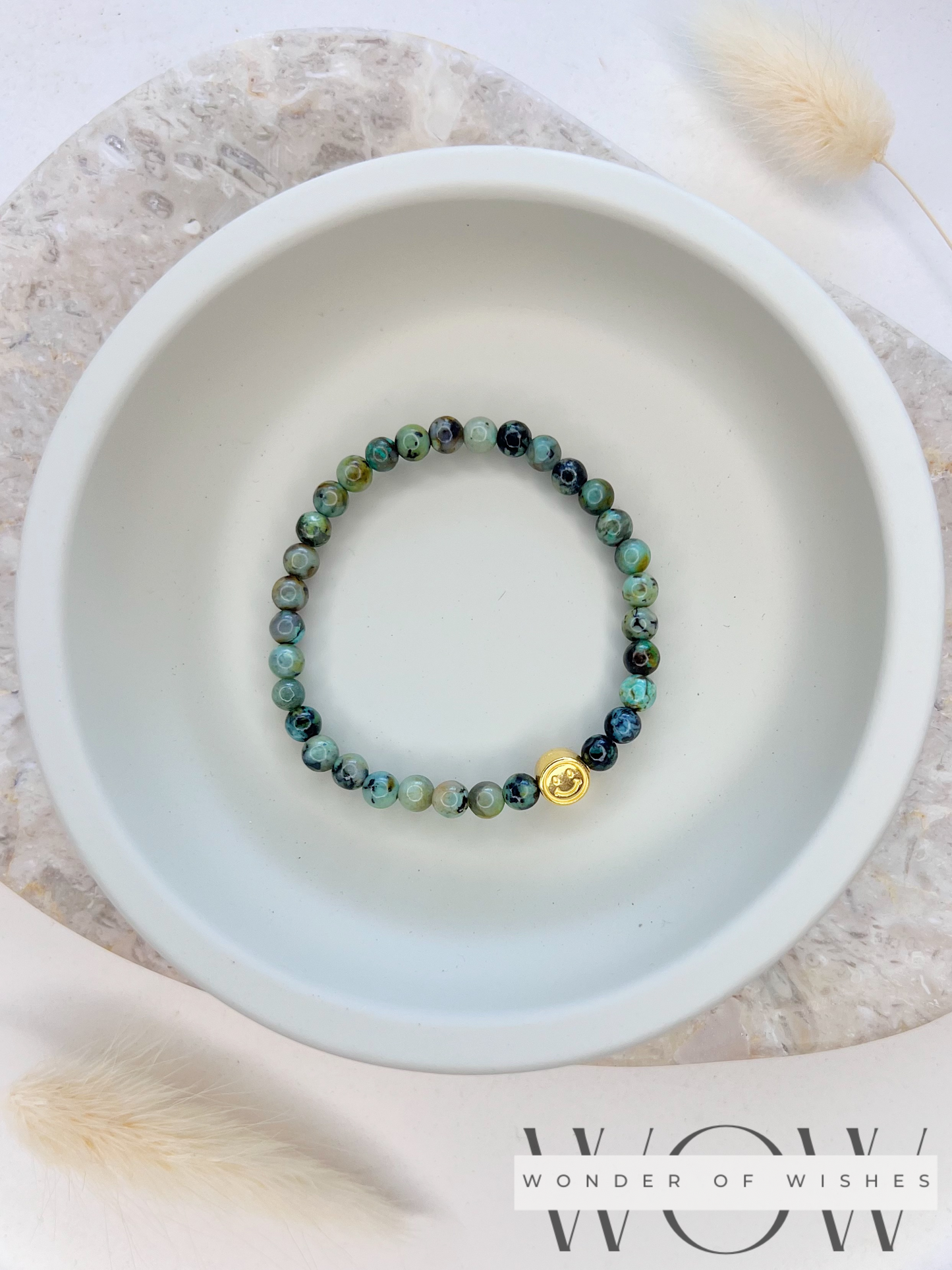 Naturstein Grüner Jade Kinder Armband