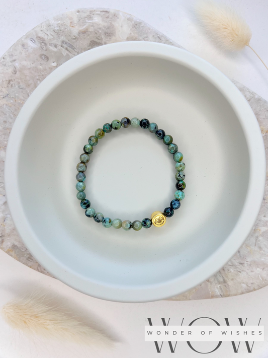 Naturstein Grüner Jade Kinder Armband