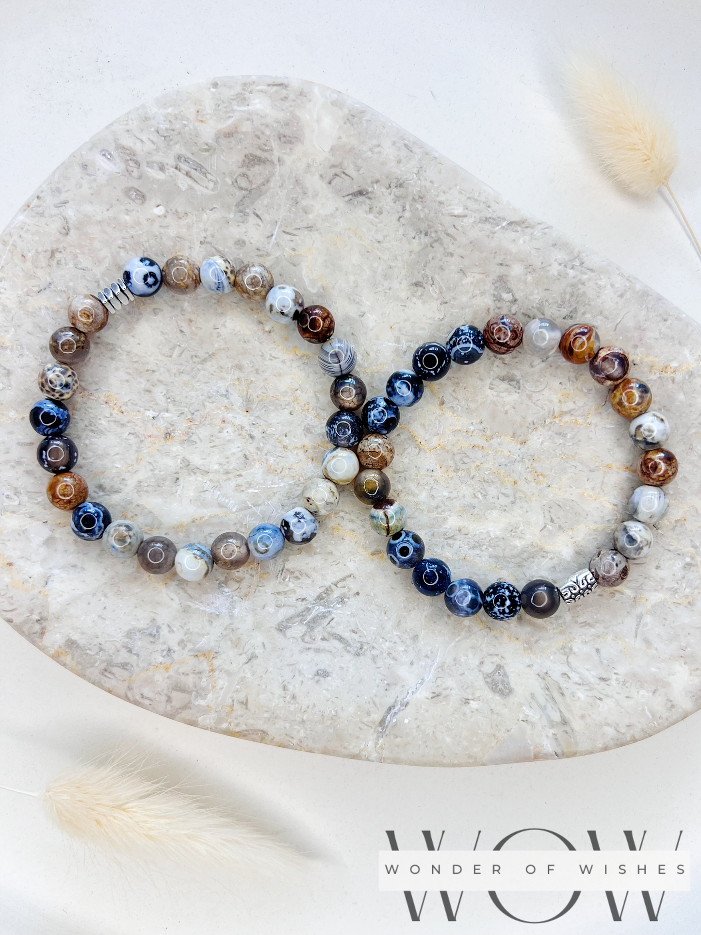 Naturstein Achat Herren Armband