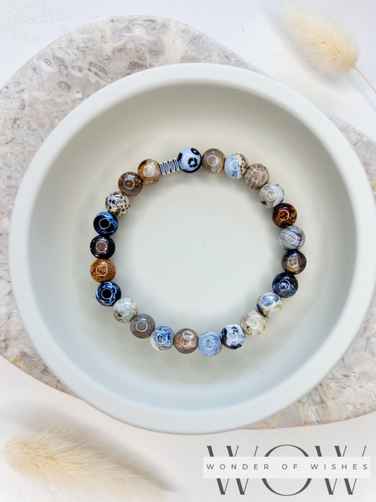 Naturstein Achat Herren Armband