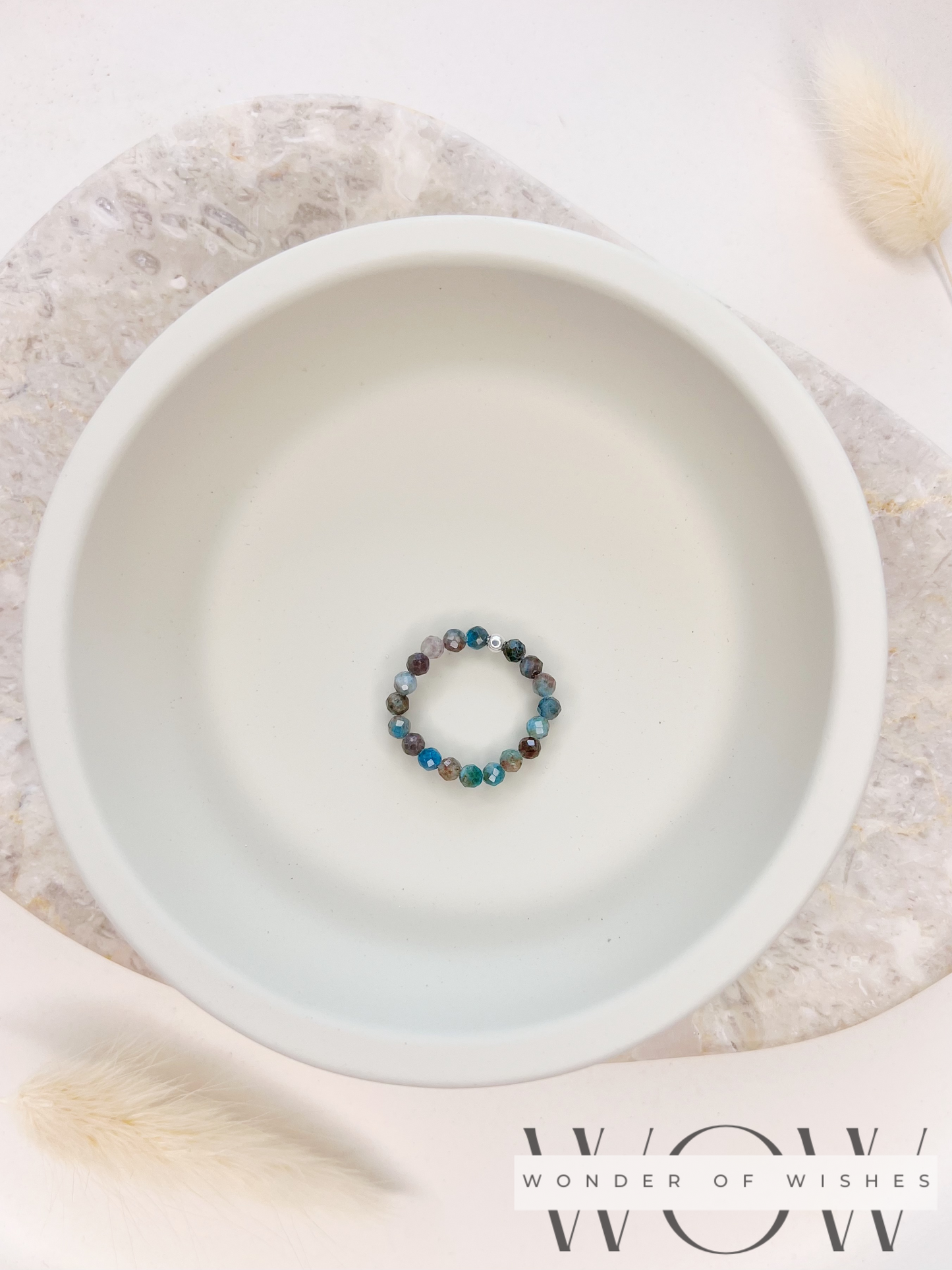 Naturstein Apatit Perlenring