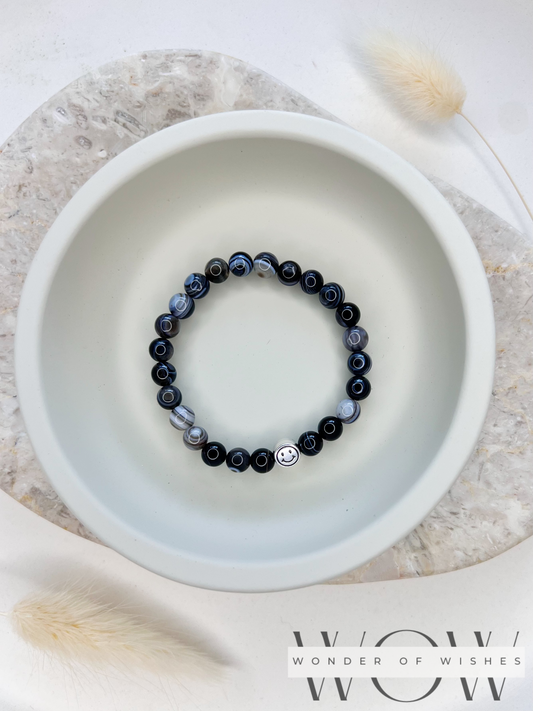 Naturstein Botswana Achat Kinder Armband