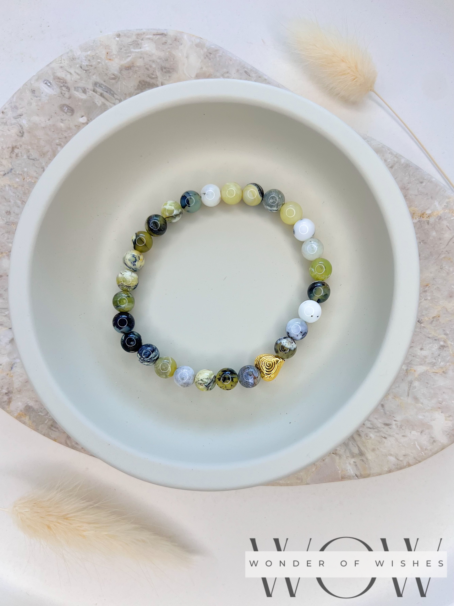 Naturstein Grüner Opal Frauen Armband