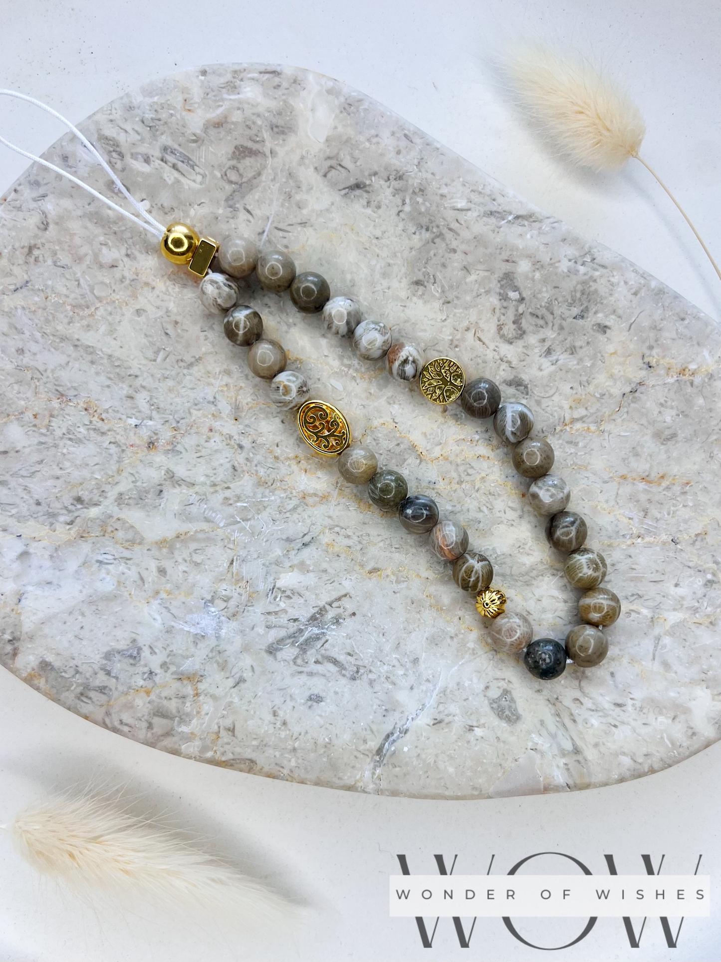 Naturstein Jasper Handykette