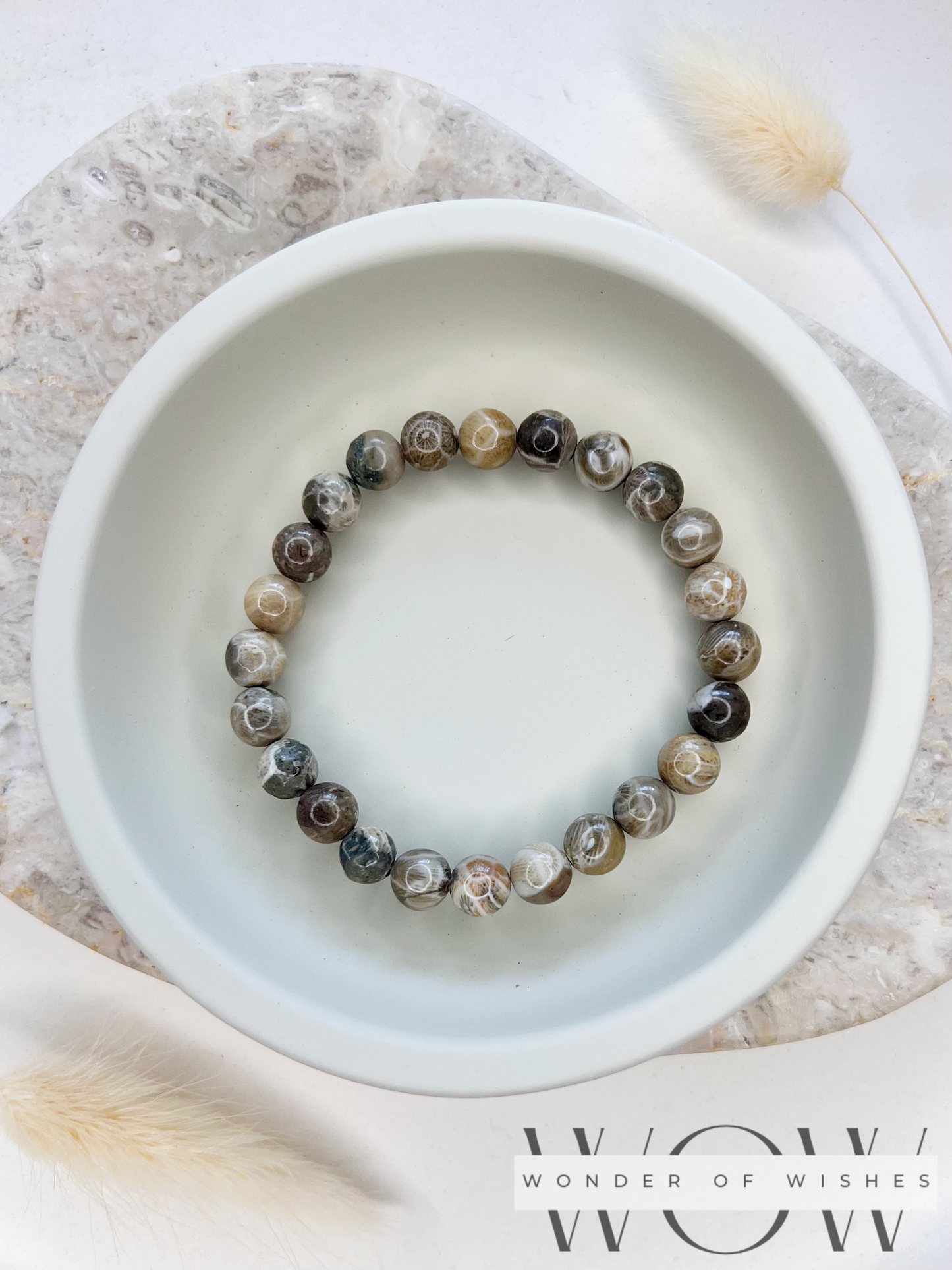 Naturstein Jasper Herren Armband