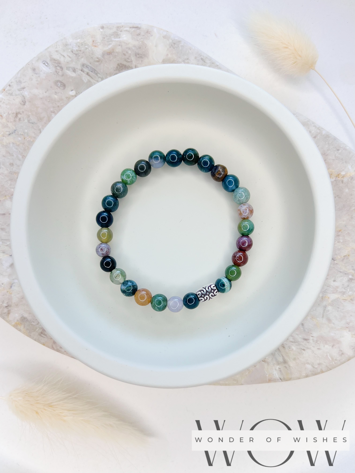 Naturstein Indischer Achat Frauen Armband