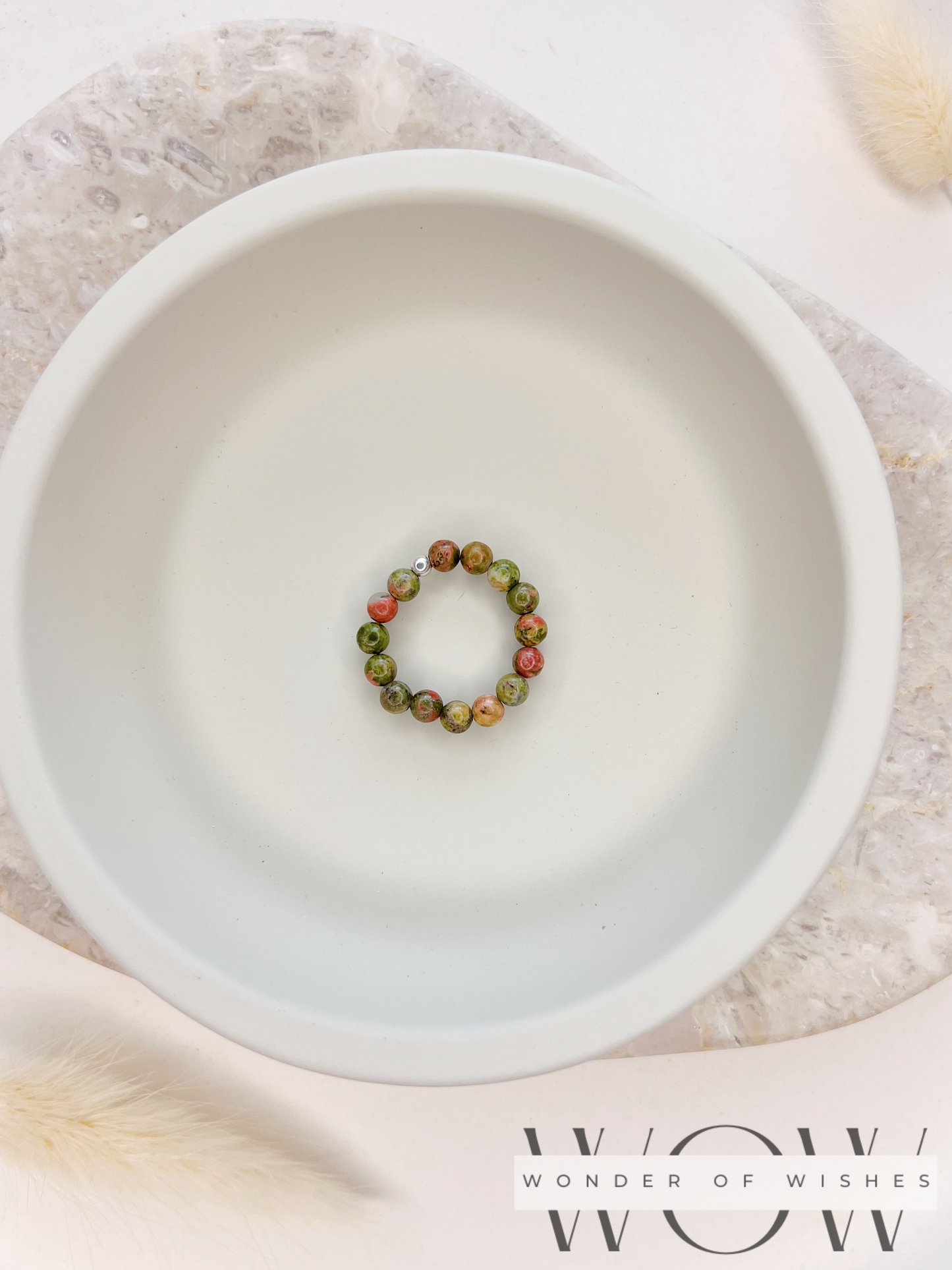 Naturstein Jasper Perlenring