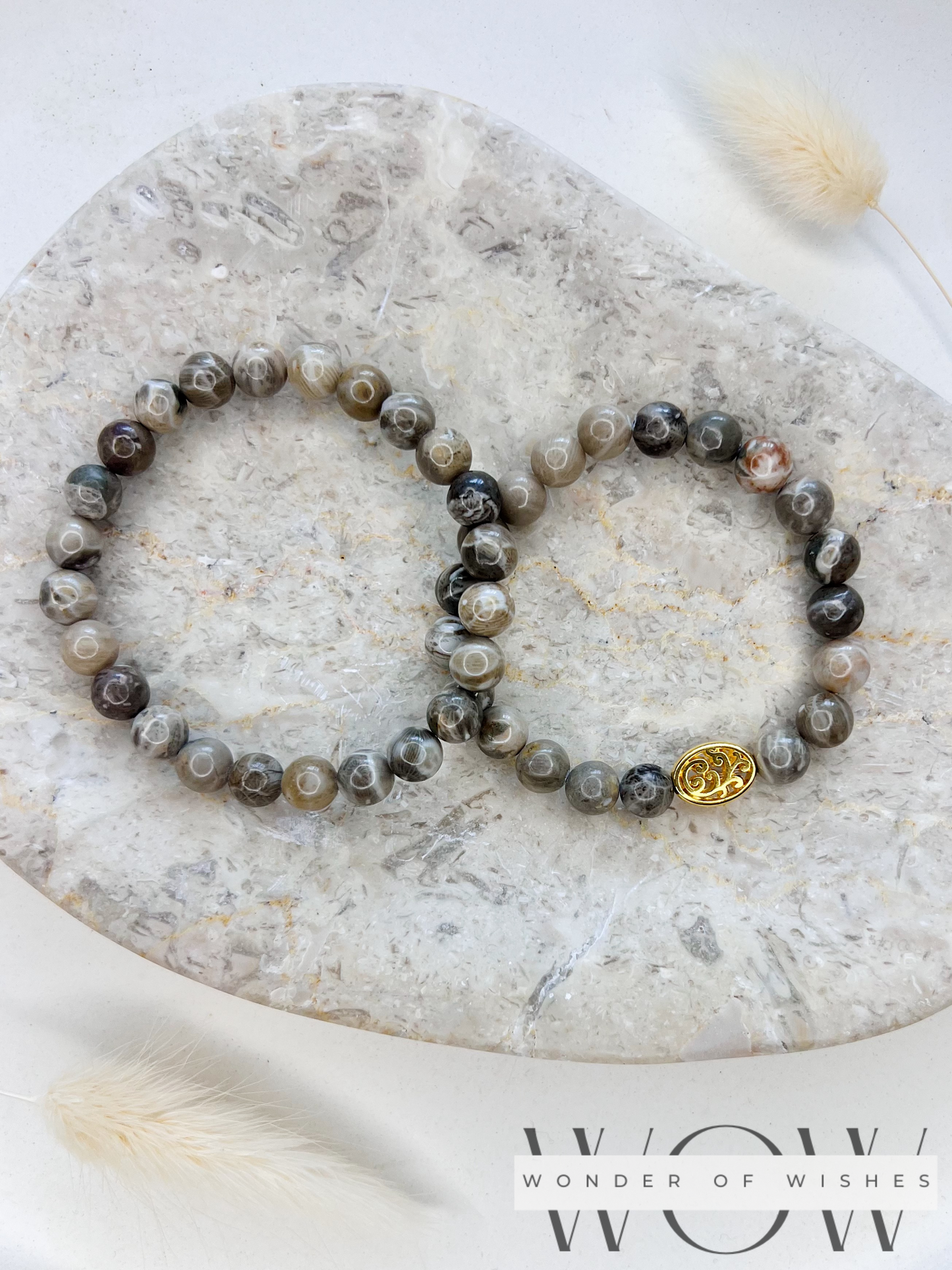 Naturstein Jasper Herren Armband