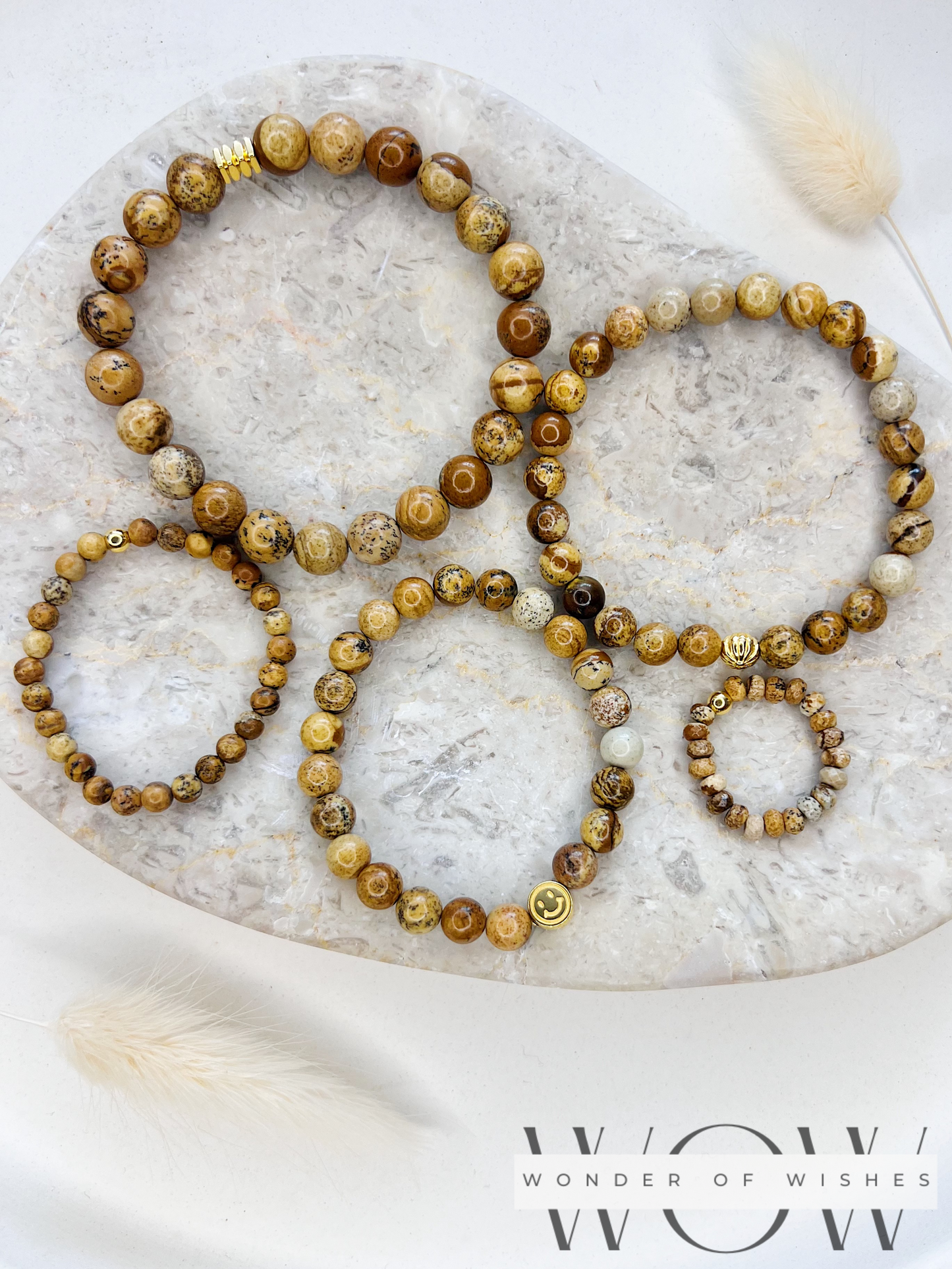 Naturstein Jasper Baby Armband