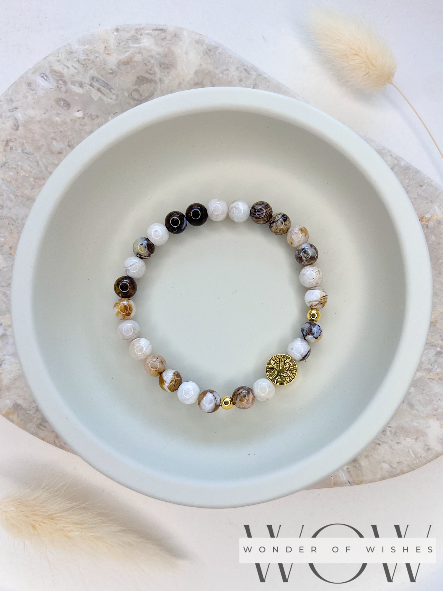 Naturstein Jasper Frauen Armband