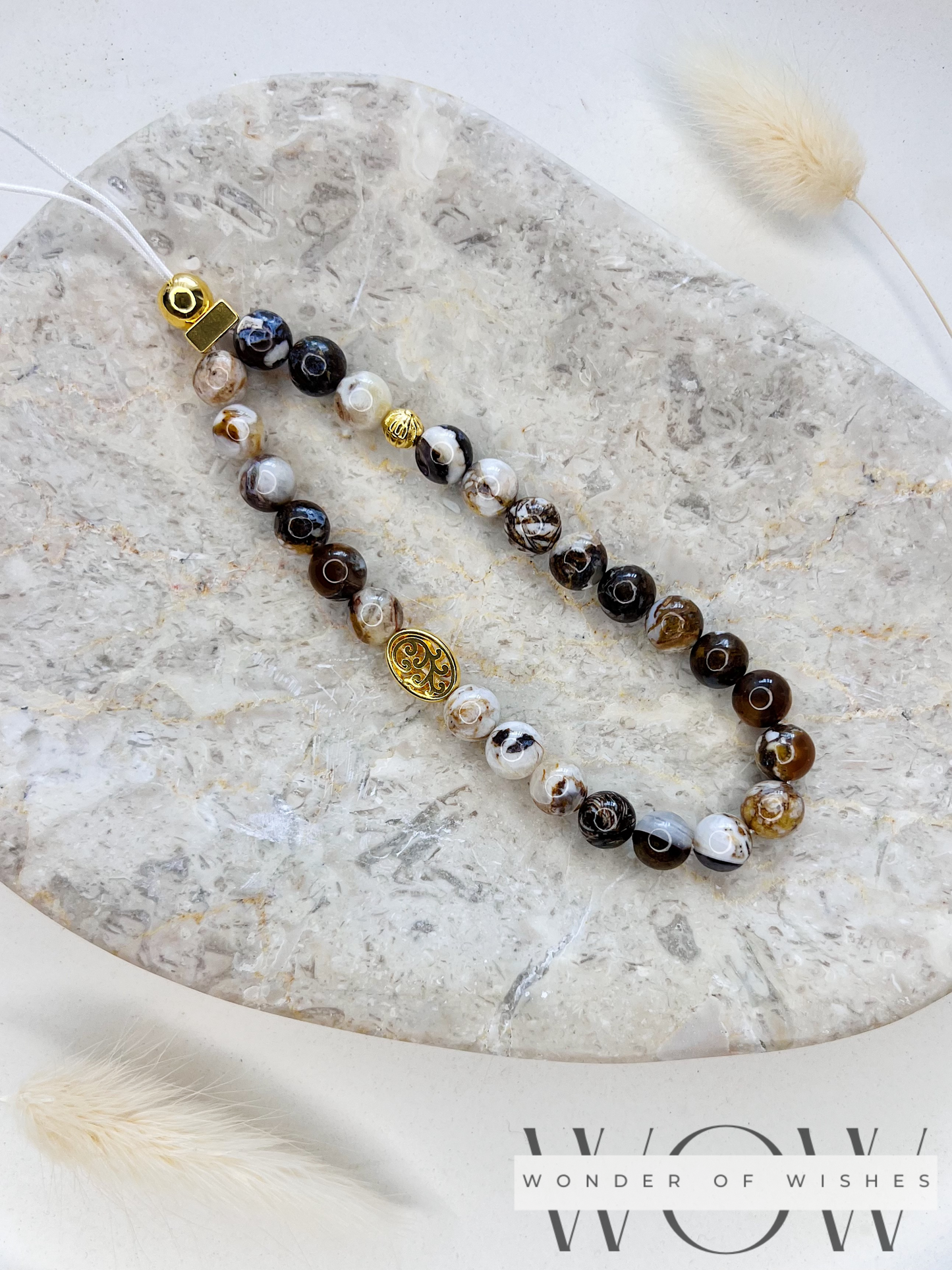 Naturstein Jasper Handykette