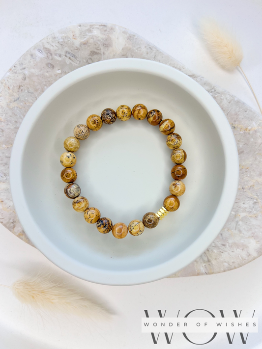 Naturstein Jasper Herren Armband