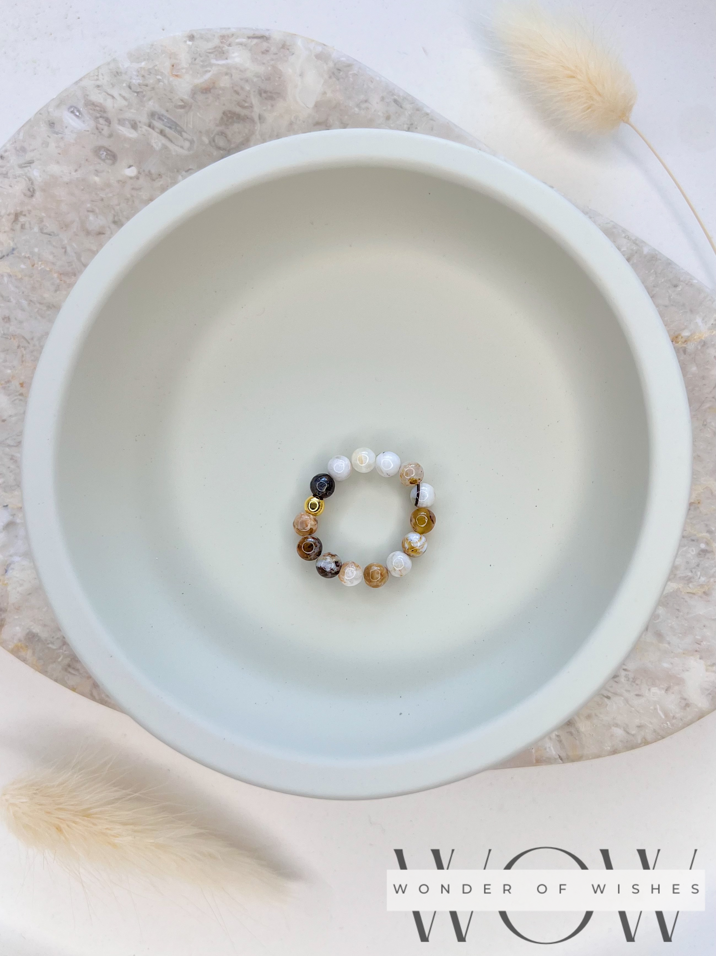 Naturstein Jasper Perlenring