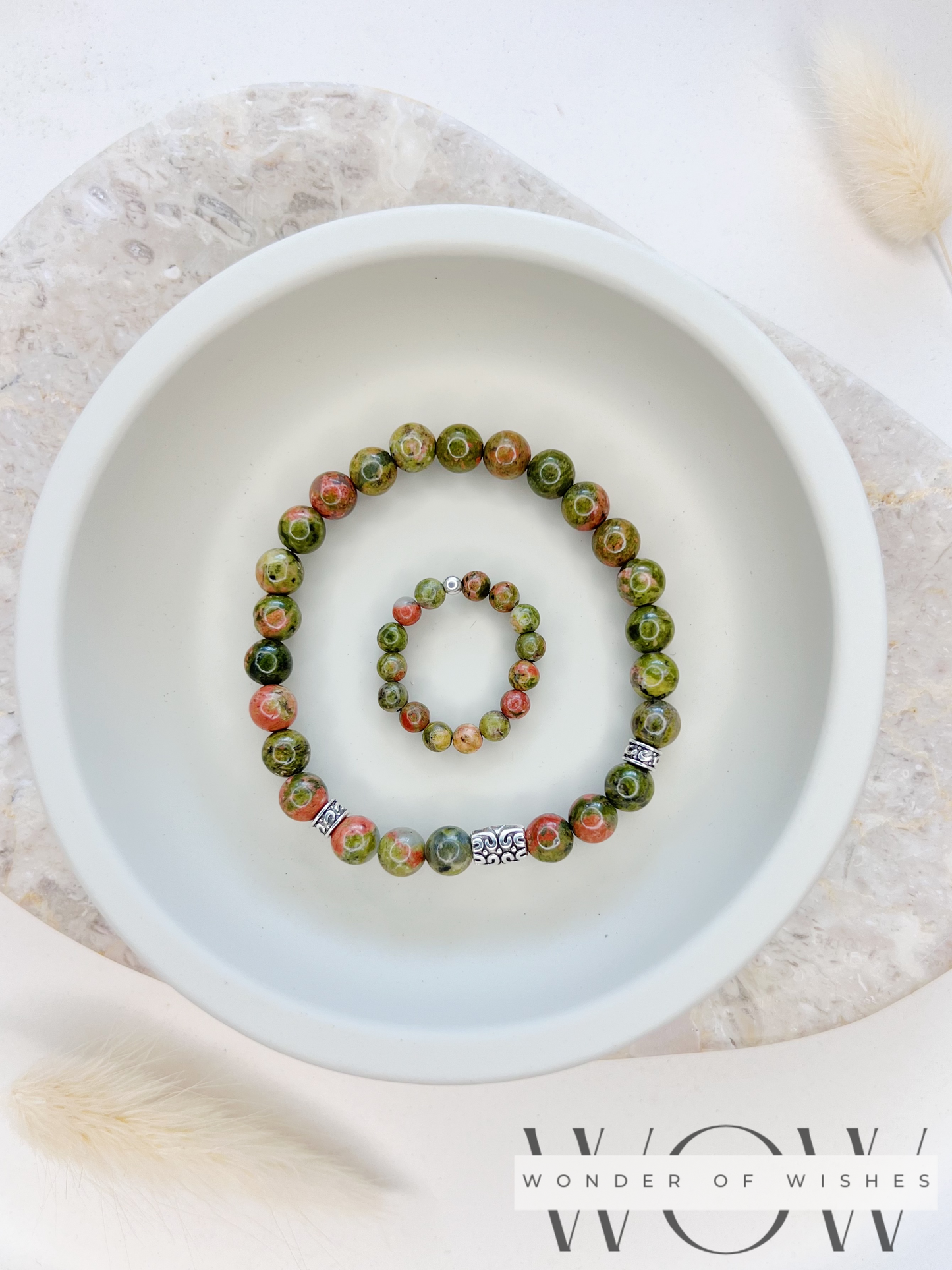 Naturstein Jasper Perlenring