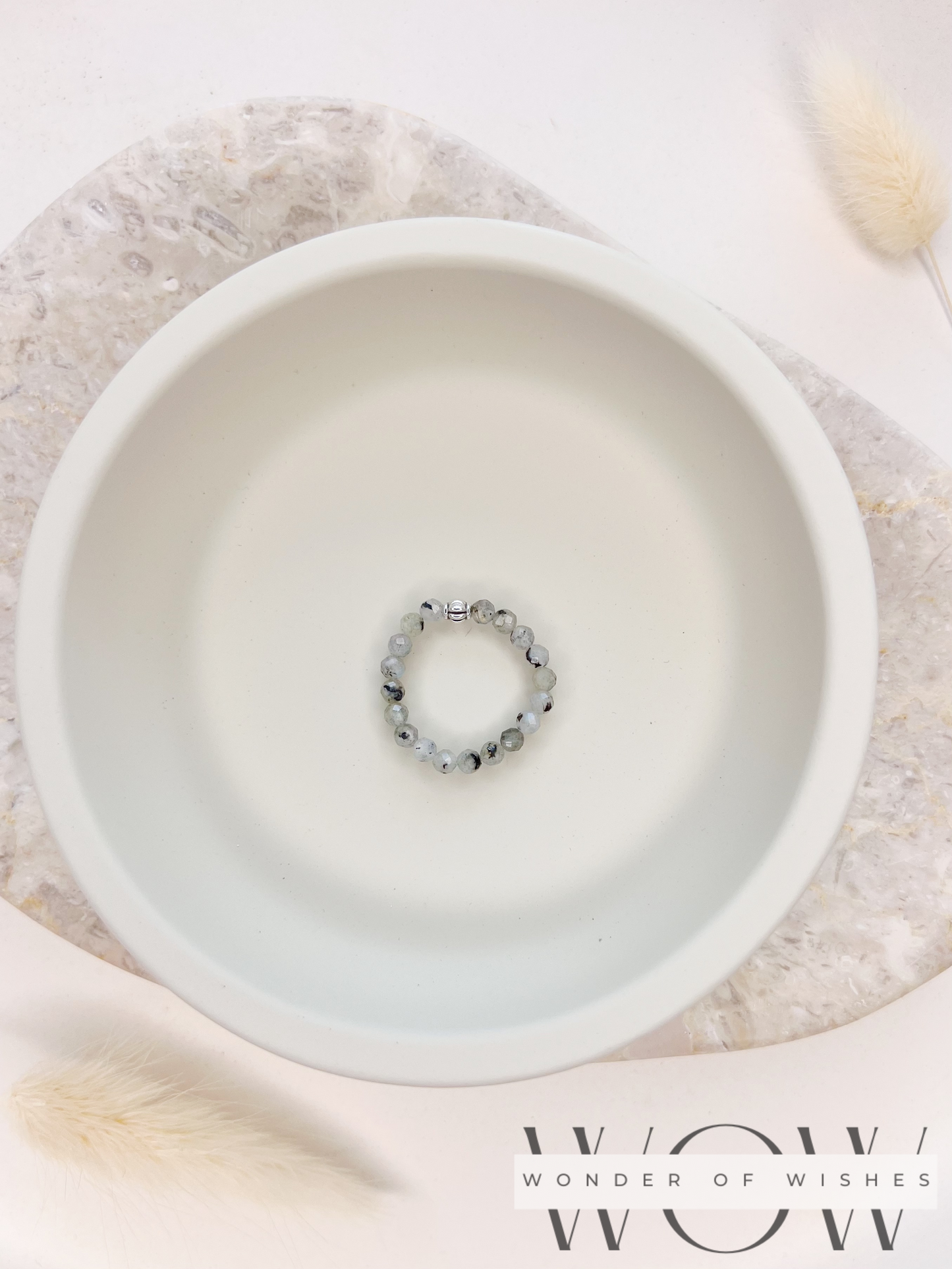 Naturstein Labradorit Perlenring