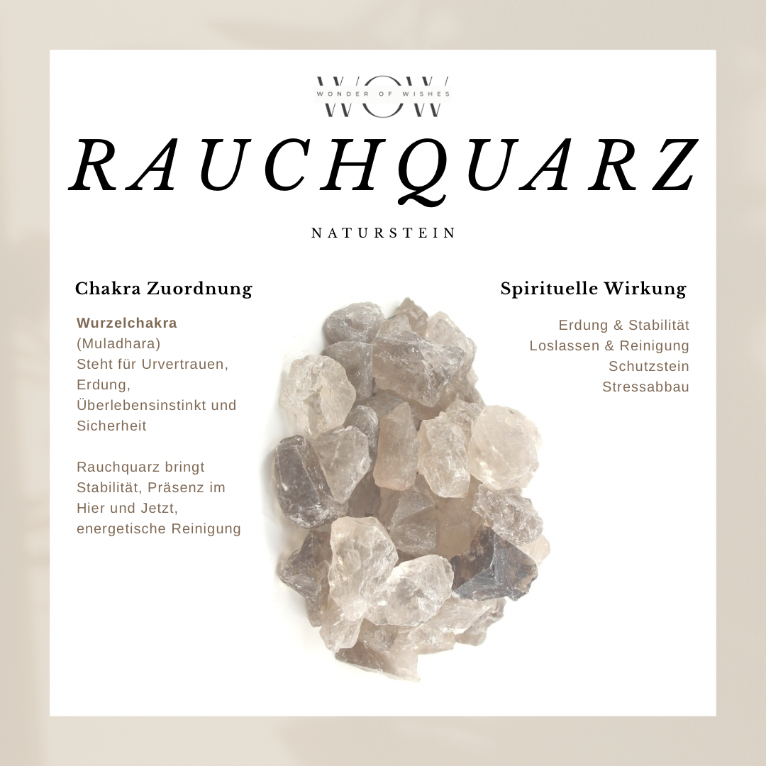 Naturstein Rauchquarz Perlenring