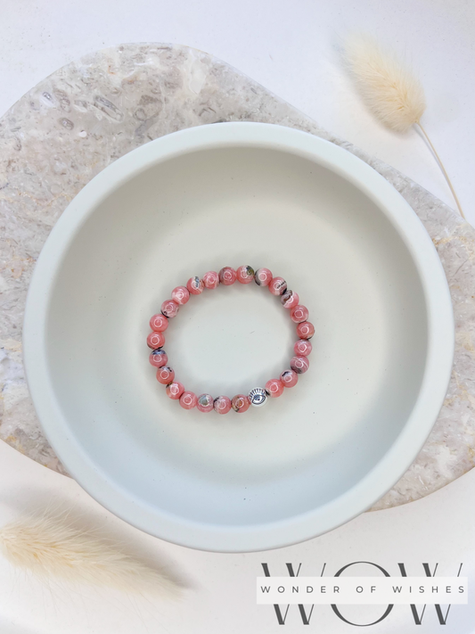 Naturstein Rhodonit Baby Armband